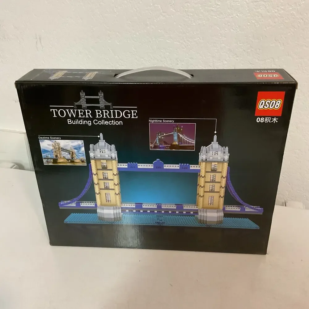 QS08 Tower Bridge 2,300-piece micro-brick architecture model NEW SEALED BOX